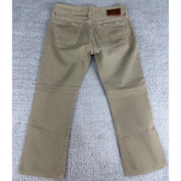 Womens Capri Pants Big Star Size 25R Beige Cotton Denim Made In USA Casual Wear - Picture 2 of 16